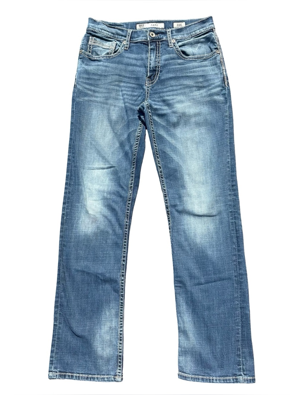 BKE Jake Bootleg Jeans Men’s Size 33L Blue Denim Bootcut (Measures 32.4")